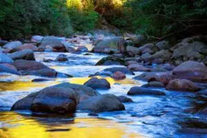 Enjoying the cool weather of Christopher Creek