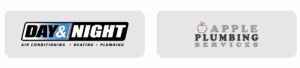 Logos for Day & Night & Apple Plumbing