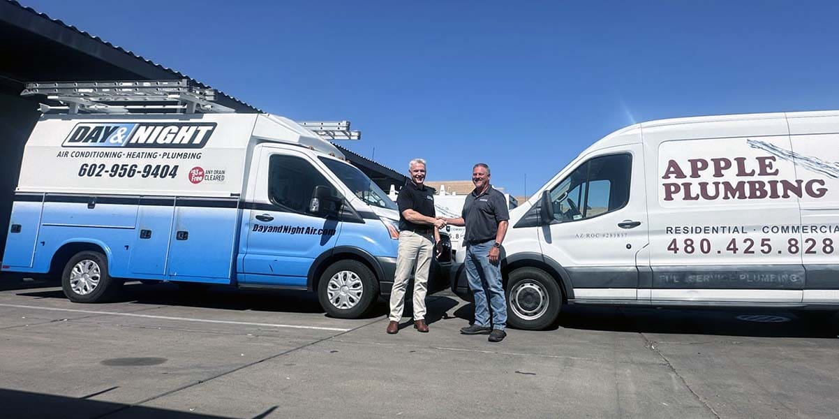 Apple Plumbing with Day & Night HVAC van